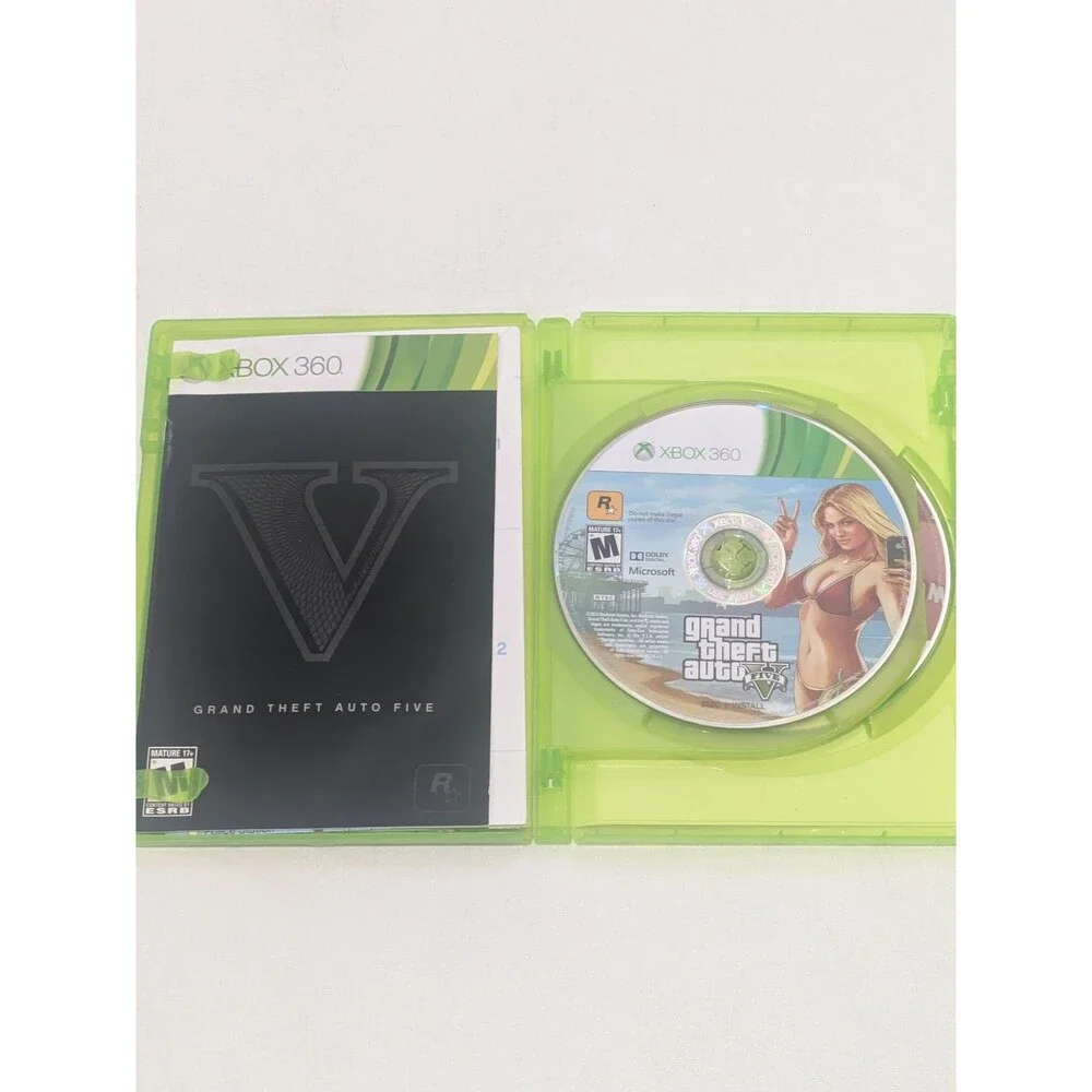 Grand Theft‎ Auto V (Xbox 360, 2013) Complete 2-Disc Set